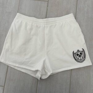 NWT PINK Victoria Secret Ivy Fleece Sweat Shorts, Size Large